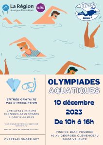 Lire la suite à propos de l’article Olympiade Plongée Sous Marine et Natation